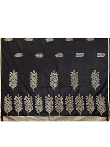 Sari Banarasi de Seda Satinada KV con Motivos Florales y Tejido Zari, con Blusa Sin Coser - Product Image 6
