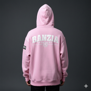 โรงงานผลิตเสื้อผ้า Ranzia ผู้ผลิตเสื้อฮู้ดซิปผู้ชาย รับผลิตเสื้อฮู้ดซิปผู้ชายแบบ OEM ผ้าฝ้ายปักลายแบบดิสเทรสพร้อมพิมพ์ลาย - Product Image 5