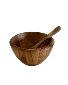 Tazón de Madera Natural Hecho a Mano para Servir Ensaladas y Frutas, Ecológico, Biodegradable, Vajilla de Madera Sólida para Decoración de Mesa de Cocina y Hogar - Product Image 2
