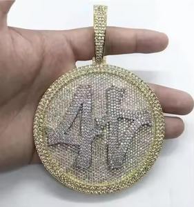 จี้เพชร 4 กะรัต ปรับแต่งหมายเลขได้ พร้อมชุบเงิน 925 สำหรับงานปาร์ตี้ - Product Image 3