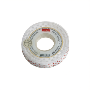 Nastro bianco Ilan con cuori 1,5 cm x 25 iarde per artigianato e decorazioni - Product Image 1