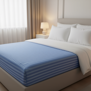 Cubrecama Elegante con Rayas Azules 90 FUNDA COLCHON para un Sueño Reparador - Product Image 2