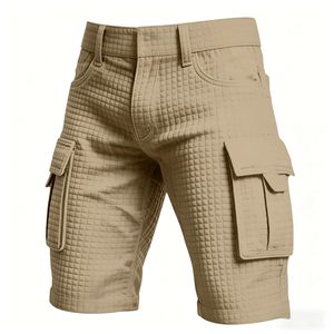Men's <b>Knee</b>-Length Cargo Shorts for Training Fitness & Casual Wear with Breathable Quick-Dry Fabric and Stretch Waistband - Product Image 2
