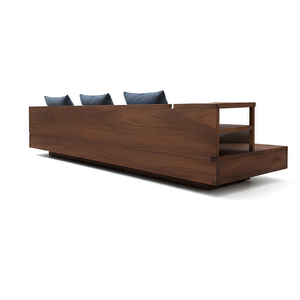 Sofá Cama de Plataforma de Madera Maciza de Lujo, Mueble Moderno de Madera para Sala de Estar, Hotel, Villa, Resort, Apartamento - Product Image 3