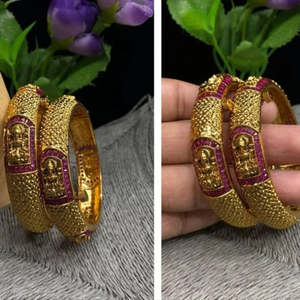 Gold Plated <b>Copper</b> Cuff <b>Bangle</b> with Pearl for Engagement - Product Image 1