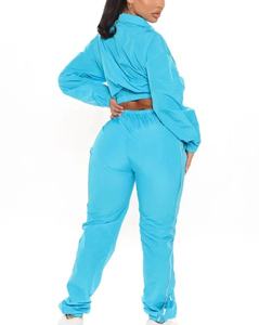 Ensemble deux pièces personnalisé pour femme, coupe-vent vintage zippé, survêtement par sublimation, coupe-vent en nylon, ensemble personnalisé, service OEM - Product Image 6