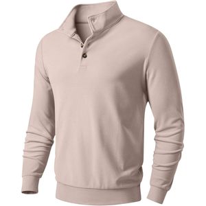 Pull à col montant en molleton léger décontracté pour homme personnalisé, à manches longues, sweat-shirt - Product Image 5