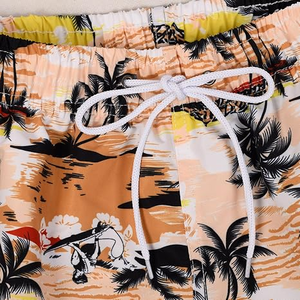 <b>Men's</b> Tropical Print Board Shorts Quick Dry Swim <b>Trunks</b> With Pockets Mid Rise Drawstring Casual Beachwear - Product Image 3