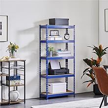 Étagères de rangement mobiles à 5 niveaux, réglables, en vente chaude, étagères empilables pour sous-sols, garages et entrepôts - Product Image 6