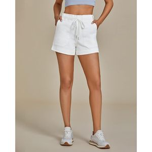 2025 femmes taille haute Jean Shorts à la mode mi-taille coupe maigre extensible Denim Jorts pull-on cordon élastique pour l'été - Product Image 5