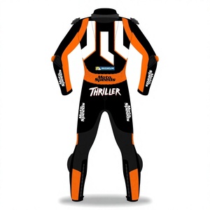 ชุดแข่งรถมอเตอร์ไซค์ Jack Miller MotoCP หนังวัว/หนังจิงโจ้ สำหรับขี่มอเตอร์ไซค์/จั๊มสูทขี่มอเตอร์ไซค์/ชุดหนังมาตรฐาน CE ระดับ 2 - Product Image 2