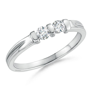 Anillo de Diamantes Chapado en Rodio y Oro Amarillo para Mujer, Corte Brillante, Joyería para Compromiso, Boda o Fiesta, Oro de 10K, 14K, 18K, Plata 925, 935 - Product Image 2
