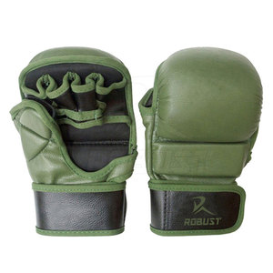 Gants de MMA en cuir de haute qualité pour les entraînements d'arts martiaux, les séances de fitness, paume antidérapante, fermeture à boucle réglable, durables - Product Image 6