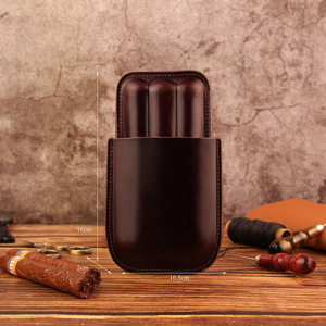Estuche de cuero de alta calidad para cigarros con organizador integrado y cortador incorporado para coleccionistas y ejecutivos a bajo precio. - Product Image 2