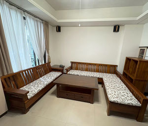 Ensemble de canapés 4 places en teck, design asiatique classique et fonctionnel, durable et éco-responsable, en provenance d'Indonésie, pour salon - Product Image 3