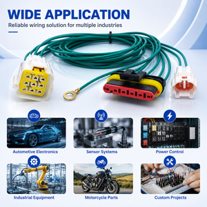 Harness Kabel Elektronik Tahan Air PBT Kustom Bersertifikasi Weisheng IATF16949 5P 9P IP67 DJ7026-2-11/21 - Product Image 3