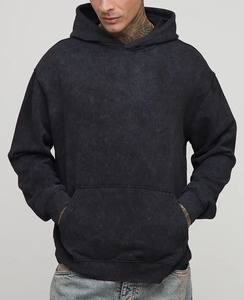Sudaderas con capucha para hombre al por mayor, negras, con logo personalizado impreso, transpirables, ecológicas, para invierno, estilo urbano, informales, con estampado. - Product Image 1