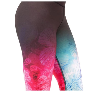 Customized Womens Stretch Yoga <b>Leggings</b> High Waist Floral Print Gym Fitness Workout Tights For <b>Ladies</b> - Product Image 3