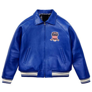 Chaqueta de Invierno Premium para Hombre Avirex, Cuero Genuino, Resistente al Viento e Impermeable, Teñido Liso, Todas las Tallas Disponibles - Product Image 1