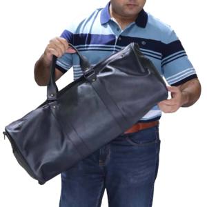Bolsa de Viaje de Cuero Genuino Grande de Alta Calidad en Oferta, Bolsa de Lona para Hombre - Product Image 1