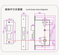 Serrure de porte intelligente commerciale pour hôtel avec clé, corps en aluminium anodisé, enregistrement de données RFID M1, batterie durable 1 an, installation facile