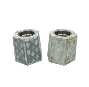 Meilleure vente nouvelle nacre incrustation bois brûleur d'encens vadrouille coquille incrustation arabe bougeoir pour Ramadan Bakhoor Mubkhara - Product Image 1