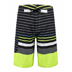 Short de bain d'été à taille élastique, sublimation, en soie glacée fine, séchage rapide, avec poche zippée personnalisée, pour la plage et le streetwear - Product Image 2