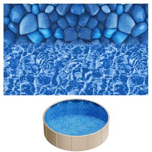 Telo di rivestimento ovale in vinile premium da 4,5 m per piscine con parete alta 1,68 m, facile da installare, con patch anti-perdita per piscine da 2 m - Product Image 1