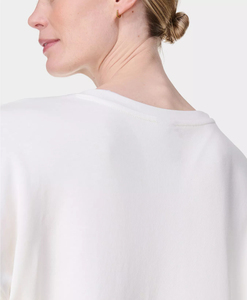 Sweat-shirt pour femme en mélange coton-polyester, molletonné, col rond, uni, teint, coupe oversize, unisexe, décontracté - Product Image 4