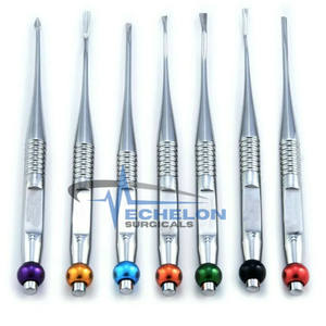 ชุดเครื่องมือผ่าตัดทางทันตกรรมและสัตวแพทย์ Luxating Elevators PDL Precise Tips 7 ชิ้น โดย ECHELON SURGICALS - Product Image 5