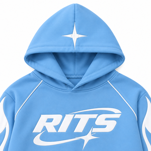 Conjunto Deportivo RITS para Niños, Sudadera con Capucha y Pantalones Azules con Diseño de Llamas, Transpirable, de Poliéster, para Primavera - Product Image 5