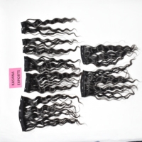 Cheveux humains indiens bouclés Remy, couleur naturelle noire, alignés sur les cuticules, double trame, non traités, pour femmes, vente en gros