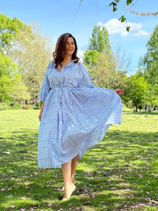 Pur coton Maxi robe indien bloc imprimé Boho coloré terreux Style élégant respirant confortable vêtements de jour taille naturelle - Product Image 5