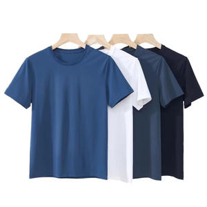 T-shirts à manches courtes pour hommes, en coton, décontractés, col rond, pour la plage et l'été, fabricant en gros - Product Image 1