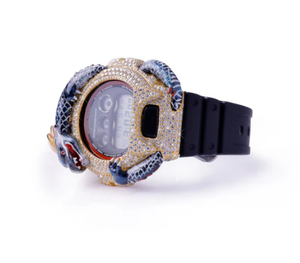 Montre numérique Dragon Bezel avec pierres en moissanite, bracelet en caoutchouc de 40 mm, montre de luxe pour homme - Product Image 2