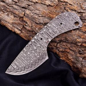 Maysara Forge Damascus Steel <b>DIY</b> Blank Blade EDC Fixed Drop Point Forged Full Tang Bushcraft Hunting Knife <b>Kit</b> OEM - Product Image 3