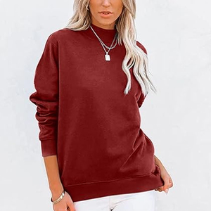 Sudadera de Manga Larga para Mujer, con Logotipo Personalizado, Cuello Alto, Diseño de Cuello Tortuga, Material para la Temporada de Invierno, Producto en Venta - Product Image 4