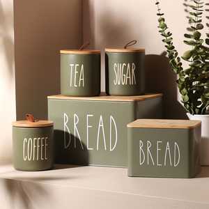 Indian Handcrafted Wooden Metal <b>Kitchen</b> Grocery Food Safe <b>Storage</b> <b>Container</b> Tea Packaging Box Aluminum Alloy Metal <b>Storage</b> Boxes - Product Image 2