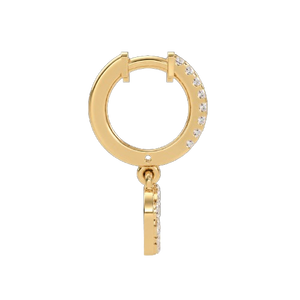 Wholesale Flower Cluster <b>Dangle</b> Huggie <b>Earring</b> Hoops 14k Pure <b>Gold</b> Round Cut Lab Grown Diamond Hoop <b>Earrings</b> Fine Jewelry Women - Product Image 4