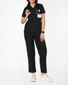 Conjuntos de Uniformes Médicos Personalizados Unisex para Hospital, Traje Quirúrgico de Manga Corta en Tela Elástica Tejida, Uniforme Personalizado - Product Image 6