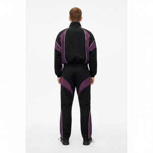 Unisex Sporty Tracksuit Set Full Sleeve Color Blocking Design Breathable Polyester Autumn Wear Regular Fit With Side Pockets - Product Image 4