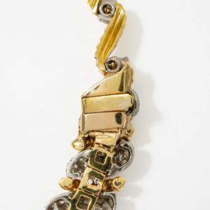 Elegante Collar de Oro Sólido de 14K con Diamante Cultivado en Laboratorio de 13.50ct FG VVS, Diseño de Dos Tonos, Ideal para Fiestas y Ocasiones Especiales de Lujo - Product Image 5