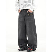 Shorts en jean baggy personnalisés à taille mi-haute et jambe large, style skater, respirants, en toile, décontractés, streetwear, confortables