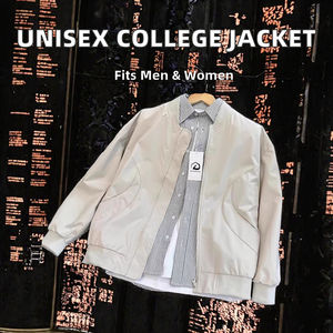 College Satin <b>Jacket</b> for Men and Women Unisex Spring Single Breasted Baseball Collar Custom Logo Satin <b>Jacket</b> With OEM - Product Image 6