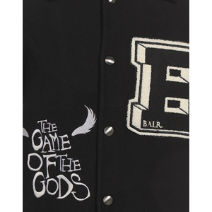 Blouson universitaire unisexe vintage personnalisé OEM, hiver/automne, haute qualité, 100% coton, doublure en laine, col montant, broderie sur le devant - Product Image 4