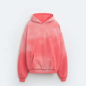Wholesale OEM Serviced New Arrival Autumn Men Distressed <b>Hoodies</b> High Quality <b>Plain</b> Dyed 100% Cotton Fleece Custom Brand - Product Image 2