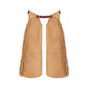 Pantalones de cuero estilo western con flecos y cierre de hebilla para hombre, equipo ecuestre hecho en Pakistán - Product Image 5