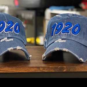 หมวกแก๊ป Zeta Phi Beta 1920 สีน้ำเงินอ่อน แต่งลายปัก ปักอักษรสมาคมนักศึกษาหญิง สายปรับได้ สไตล์ลำลอง สำหรับผู้หญิง - Product Image 2