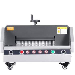 Coupe-papier électrique 13\" Largeur de coupe 1.57\" Épaisseur de coupe Contrôle par bouton Machine de bureau pour le bureau, l'école, l'impression - Product Image 1