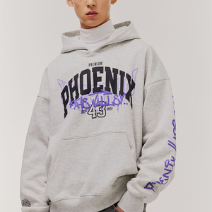 Sweat-shirts à capuche oversize pour hommes et femmes, couleur unie rouge, noir, gris, automne-hiver, en polaire, avec logo frontal, style hip-hop décontracté, marque tendance - Product Image 3
